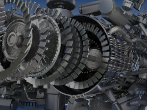 My0071 airplane aircraft engine Modelo 3D