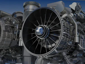 Двигатель самолета My0071 3D Модель