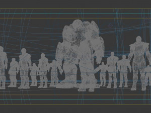 iron man collection of 19 robot models Modelo 3D