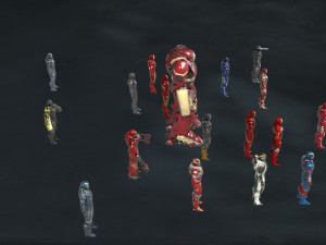 iron man collection of 19 robot models Modelo 3D