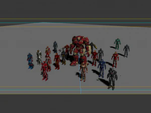 钢铁侠合集19个机器人模型 3D 模型