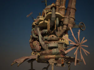 howl s moving castle japanese anime 3D Model