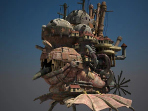 howl s moving castle japanese anime 3D Model