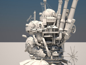 howl s moving castle japanese anime Modelo 3D