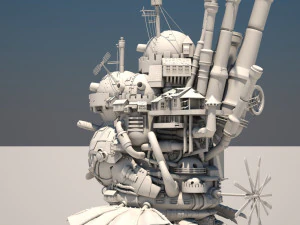 howl s moving castle japanese anime 3D Model