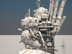 howl s moving castle japanese anime Modelo 3D