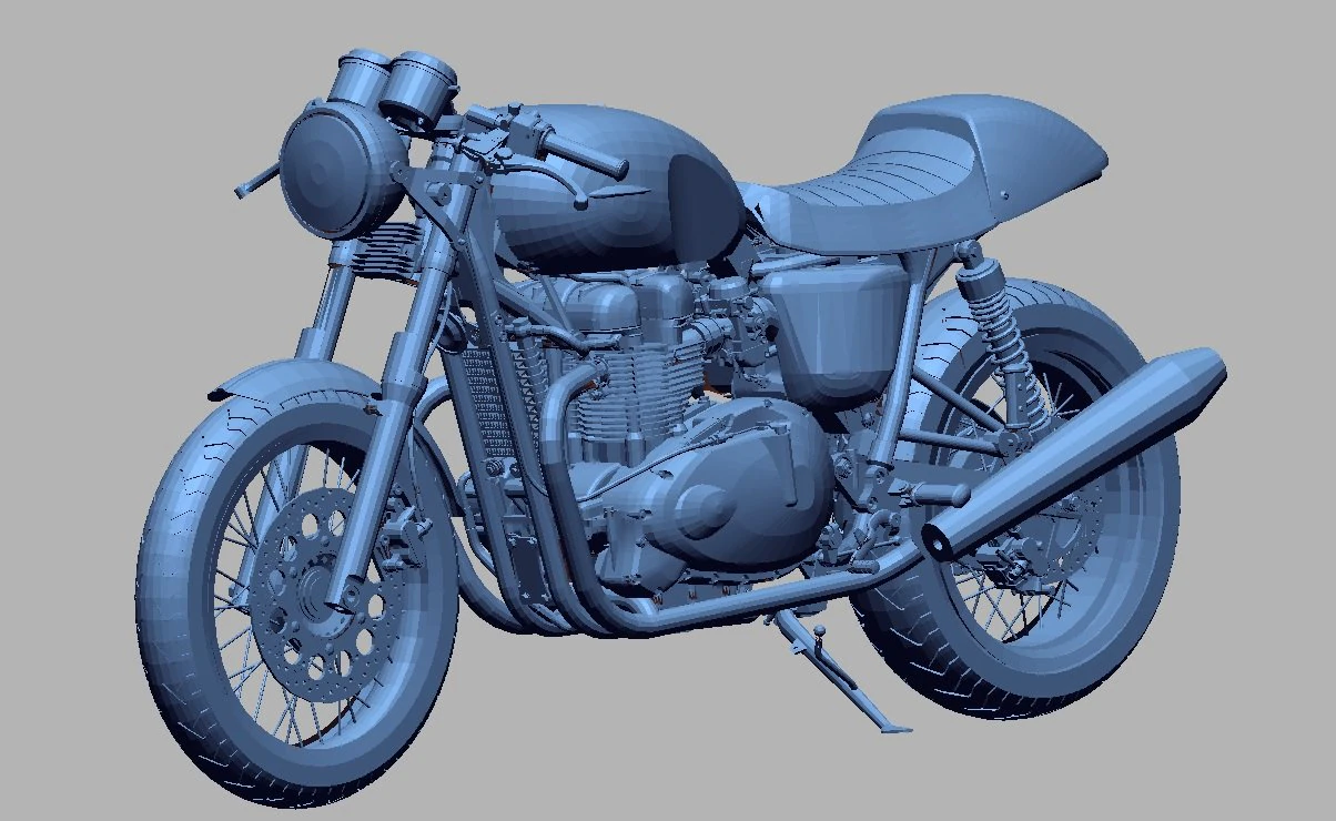 triumph thruxton 900 3D Model .c4d .max .obj .3ds .fbx .stl .blend 