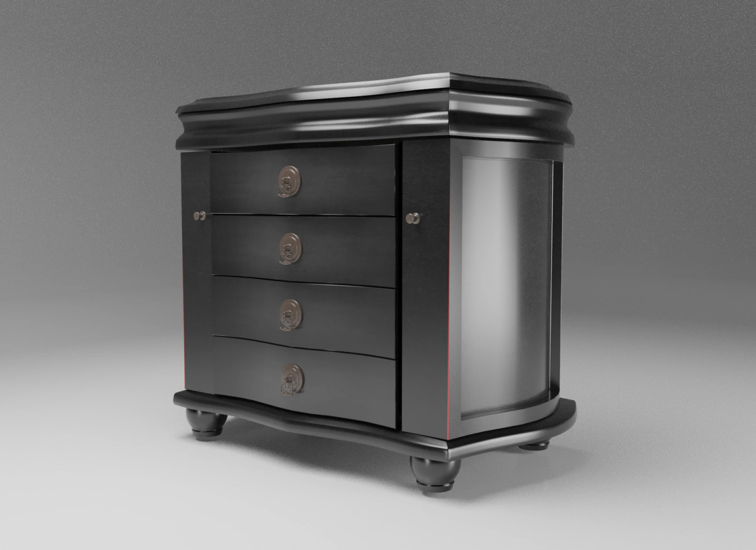 jewelry cupboard mirror 3D Model .c4d .max .obj .3ds .fbx .stl .blend