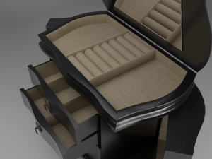 jewelry cupboard mirror Model 3D