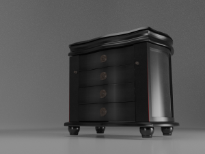 jewelry cupboard mirror Model 3D