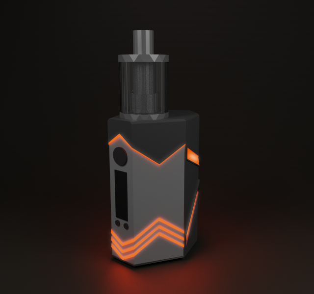 vape rx008 orange neon edition 3D Model .c4d .max .obj .3ds .fbx .stl .blend 