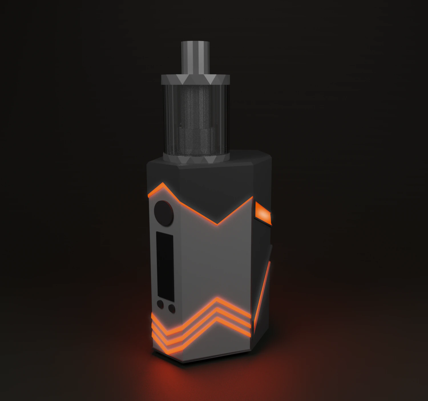 vape rx008 orange neon edition 3D Model .c4d .max .obj .3ds .fbx .stl .blend 