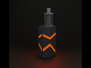 vape rx008 orange neon edition 3D Model