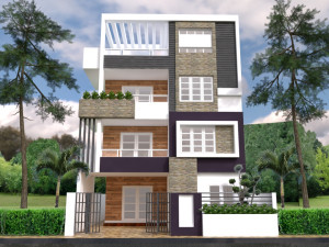 modern residential building 3D Model