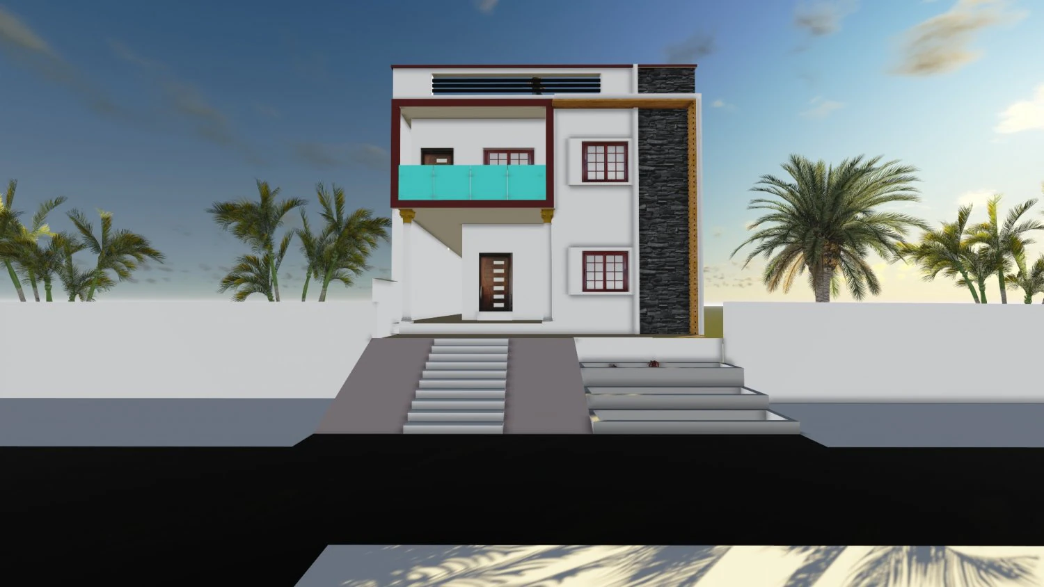 modern house 3D Model .c4d .max .obj .3ds .fbx .stl .blend 
