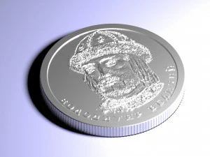 one ukrainian hryvnia 3D Model