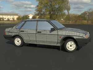 lada samara vaz 21099 3D Model