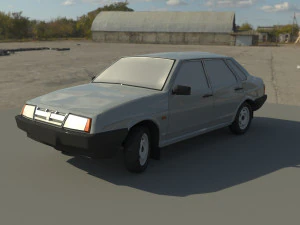 lada samara vaz 21099 3D Model