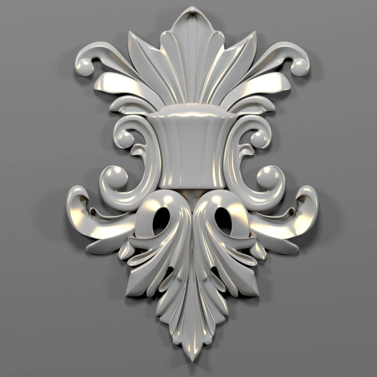 центральний декор 3D Модель .c4d .max .obj .3ds .fbx .stl .blend 