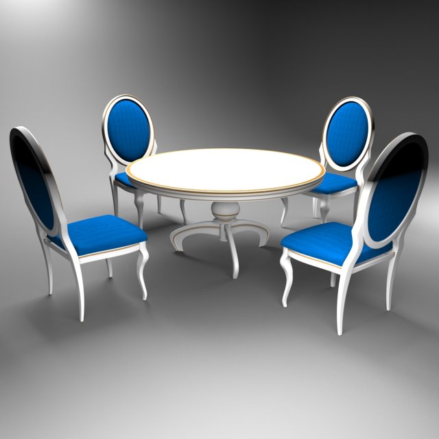 kitchen table 3D Модель .c4d .max .obj .3ds .fbx .stl .blend