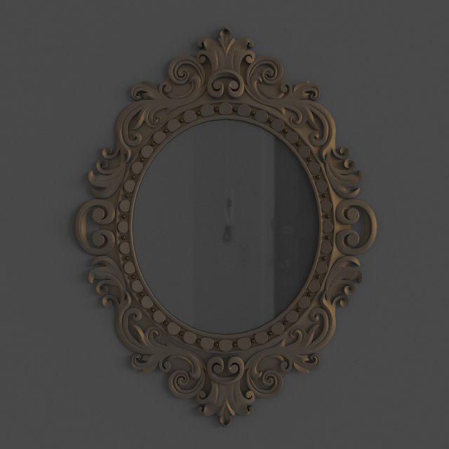 decorative mirror 38 3D Model .c4d .max .obj .3ds .fbx .stl .blend