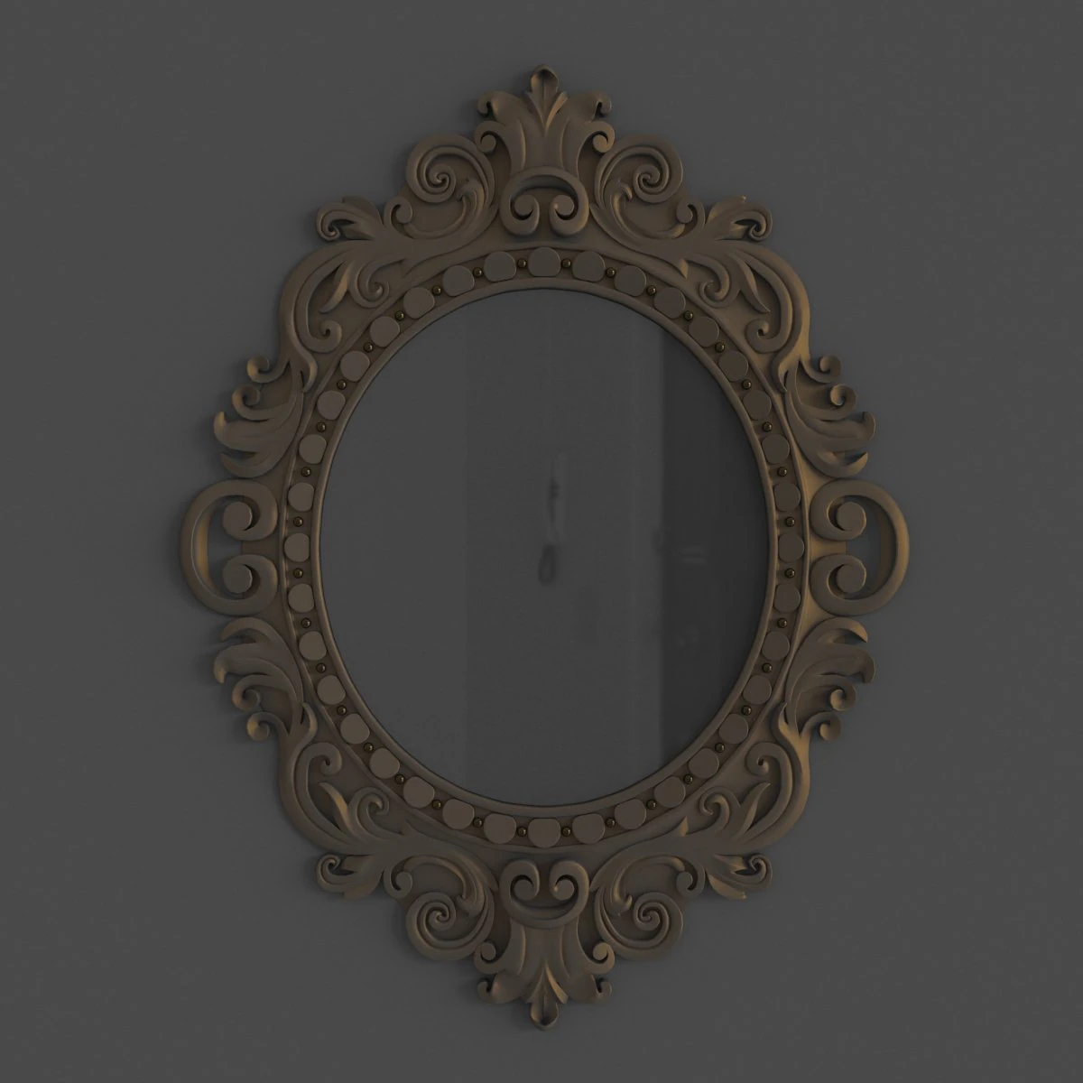 decorative mirror 38 3D Model .c4d .max .obj .3ds .fbx .stl .blend 