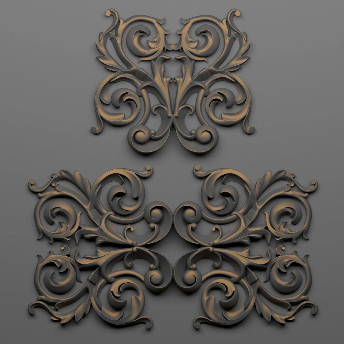 decorative plaster 45 3D Model .c4d .max .obj .3ds .fbx .stl .blend 