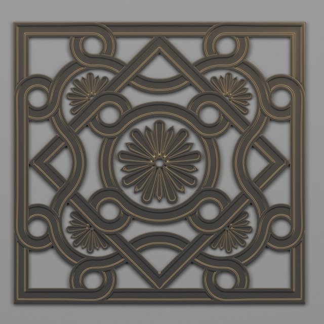 decorative plaster 43 3D Model .c4d .max .obj .3ds .fbx .stl .blend
