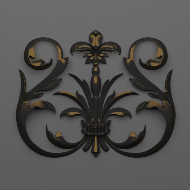 decorative plaster 53 3D Model .c4d .max .obj .3ds .fbx .stl .blend 