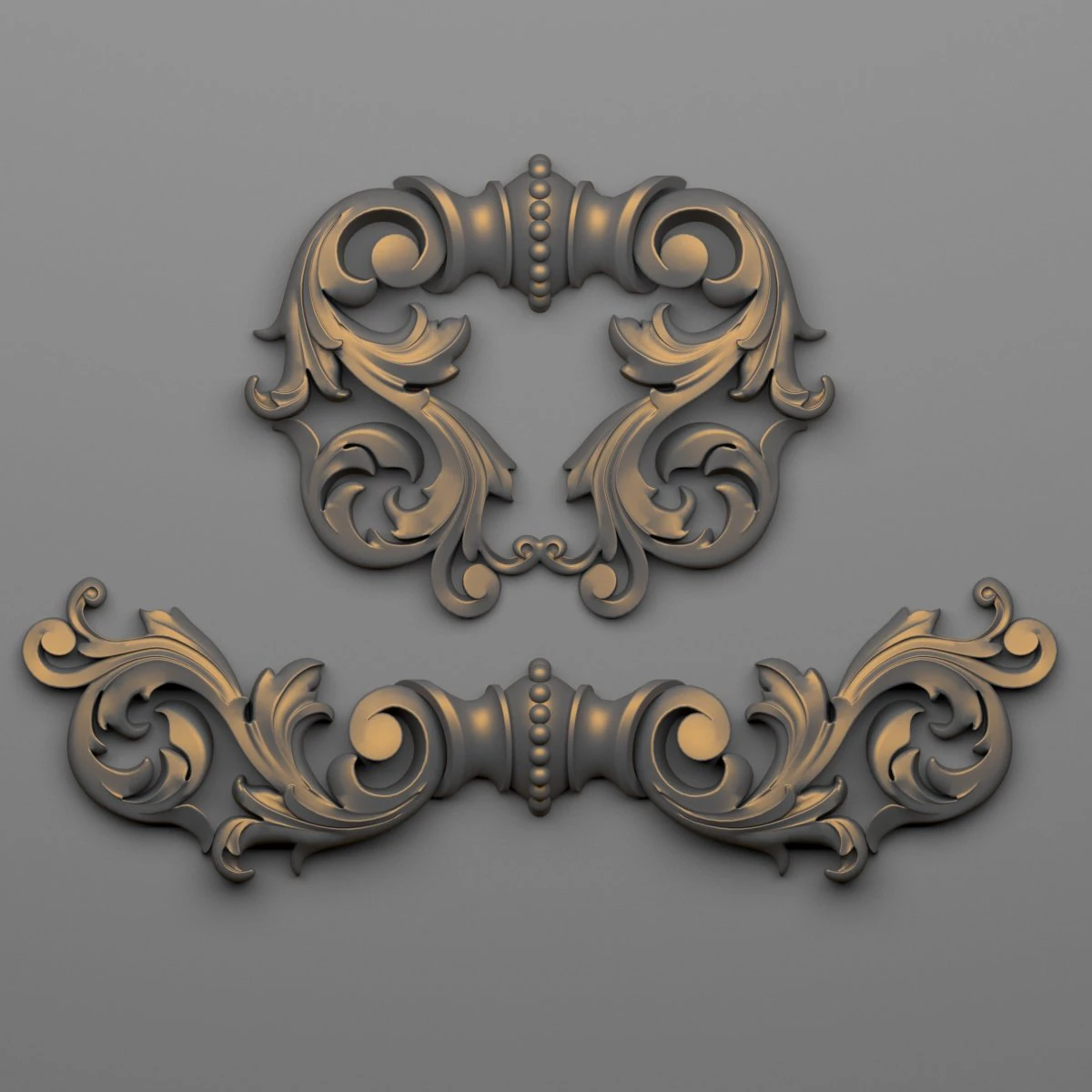 decorative plaster 67 3D Model .c4d .max .obj .3ds .fbx .stl .blend 