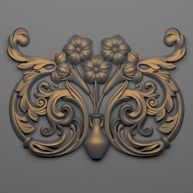 decorative plaster 68 Model 3D .c4d .max .obj .3ds .fbx .stl .blend
