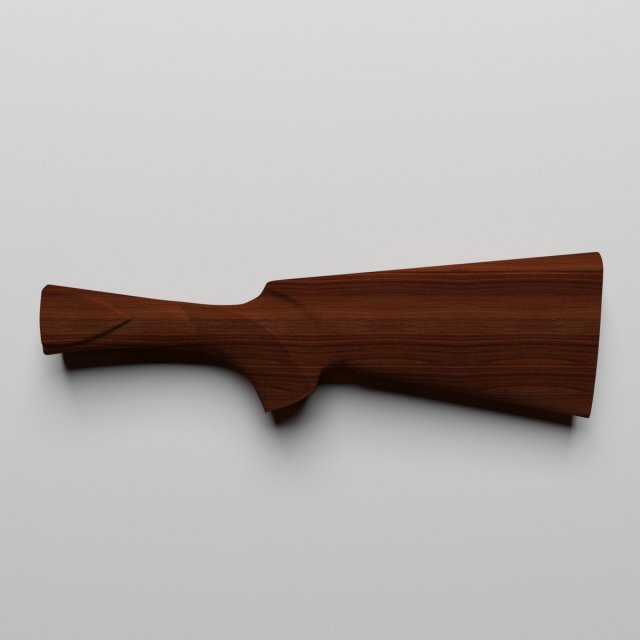 butt of the rifle 3D Model .c4d .max .obj .3ds .fbx .stl .blend 