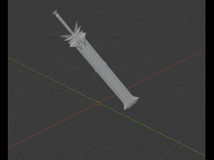 двуручный меч 3D Модель