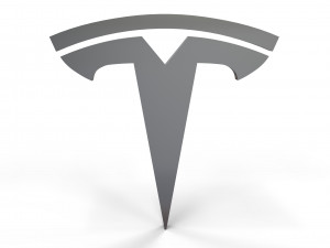 Tesla logo emblem 3D Model
