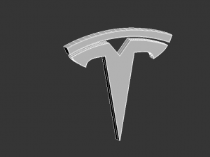 Tesla logo emblem 3D Model