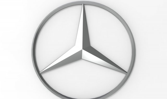 Mercedes logo emblem - 3D mercedes logo 3D Model in Parts of auto