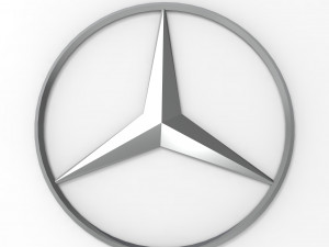 Mercedes logo emblem - 3D mercedes logo 3D Model