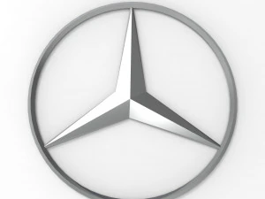 Lambang logo Mercedes - Logo mercedes 3D Model 3D