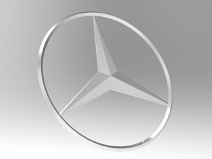 Mercedes logo emblem - 3D mercedes logo 3Dモデル