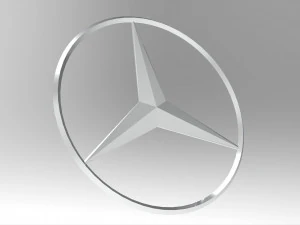 Mercedes logo emblem - 3D mercedes logo 3D Model