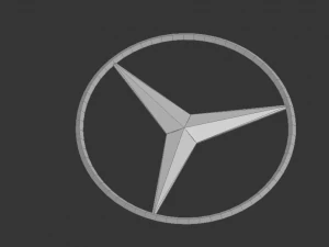Mercedes logo emblem - 3D mercedes logo 3D Model