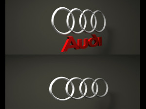 audi logo emblem 3D Модель