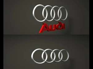 audi logo emblem 3D Model