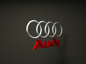 audi logo emblem 3D Модель