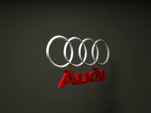 audi logo emblem 3D Model