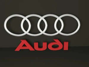audi logo emblem 3D Model