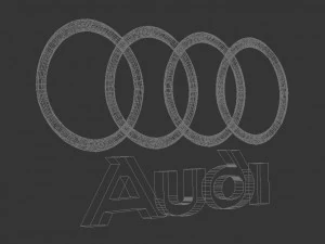 audi logo emblem 3D Model