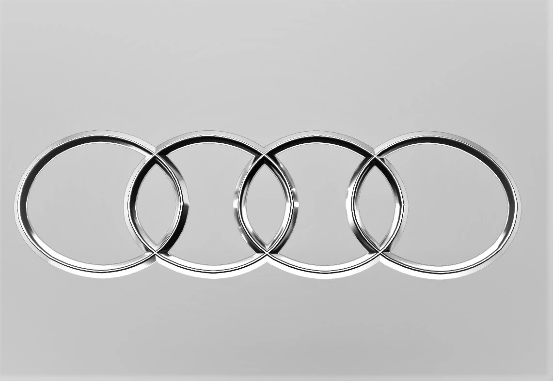 audi logo emblem 3D Model .c4d .max .obj .3ds .fbx .stl .blend 