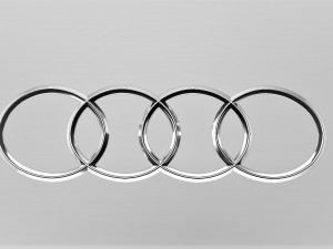 audi logo emblem Model 3D