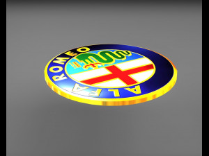 alfa romeo logo emblem Model 3D